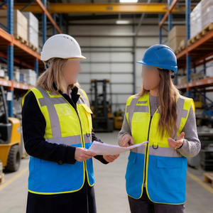 High Visibility Safety Vest Breathable Fabric Reflective Stripes For Roadside Maintenance Railway Workers Industrial Protection - Product Image 6