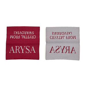 Premium Quality Custom Woven Damask <b>Labels</b> Center Laser Cut Stitch Garments Add Company Logo Personalization Washable Bags - Product Image 2