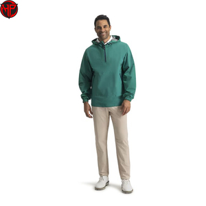 Veste coupe-vent pour homme, à blocs de couleur, avec capuche, fermeture éclair sur le devant, logo, tissu tricoté, légère, décontractée, pour l'hiver, pour l'extérieur - Product Image 6