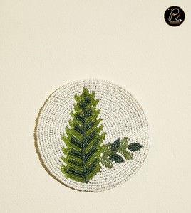 Handmade Durable Beaded Leaf <b>Coaster</b> Set Modern Design <b>Table</b> Decor Drink <b>Coasters</b> Buy Direct From Supplier At Bulk Price - Product Image 2