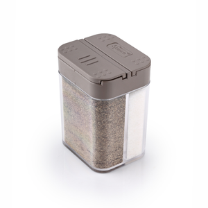 Durable plastic salt and pepper <b>box</b> with flip lid compact dual seasoning <b>container</b> for kitchen dining table use - Product Image 3