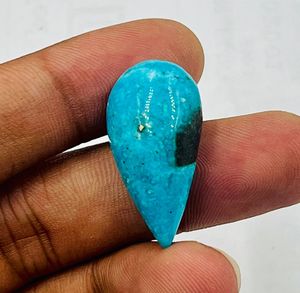 Cabochon persan turquoise, forme poire, poli, taille paume, 29x15x10mm, forme libre, pierre précieuse en vrac pour la fabrication de bijoux, prix de gros - Product Image 3