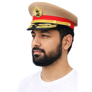 Factory Price Officer Uniform Peaked <b>Caps</b> Wholesale Embroidery Made Officer <b>Peak</b> <b>Caps</b> with Badge - Product Image 4