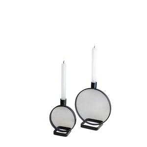 Portavelas de metal de hierro de aspecto fabuloso para decoración de iluminación en el hogar, bodas y eventos, portavelas antiguos de color negro. - Product Image 3