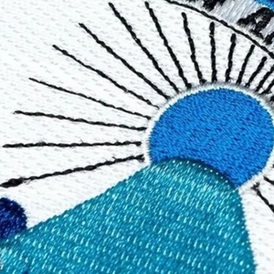 Patch brodé bleu de 4 pouces, à coudre ou à repasser, pour chapeaux, sacs à dos, uniformes, vêtements, emblème décoratif - Product Image 4