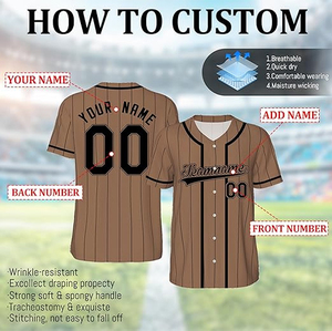 Camiseta de Béisbol 100% Algodón Orgánico de Secado Rápido y Transpirable, Diseño Personalizado, Protección UV Antibacteriana, Servicio OEM, Nombre del Equipo Personalizado - Product Image 2