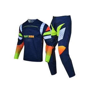 ชุดแข่งรถมอเตอร์ไซค์ผู้ชาย แขนยาว พิมพ์ลายแบบ Sublimation แห้งเร็ว โพลีเอสเตอร์ สีไล่ระดับ สำหรับทุกฤดูกาล - Product Image 4