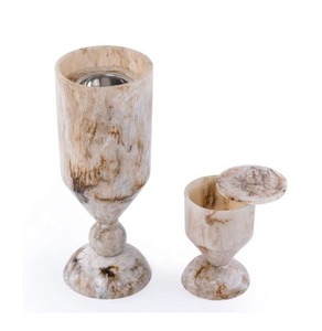Jarrón de Mesa con Aspecto de Mármol Rosa, Quemador de Incienso Estilo Árabe, Decoración Aromática Hecha a Mano para el Hogar - Product Image 2