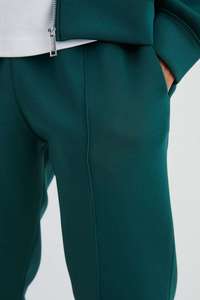 Mens Dark Green Collared Full-Zip Jacket and Matching Track <b>Pants</b> Tracksuit OEM ODM Wholesale Apparel - Product Image 3