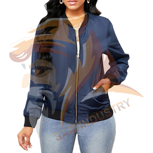 Knitted Breathable Material Made <b>Women</b> Satin <b>Jacket</b> New Arrival High Quality Fashion Winter Satin <b>Jacket</b> for <b>Women</b> - Product Image 3