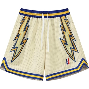 Pantalones cortos de gimnasio de malla sublimada para hombre, pantalones cortos de baloncesto ligeros de secado rápido, estilo personalizado de EE. UU. - Product Image 6