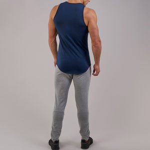 Débardeur de sport sans manches pour homme en 95 % coton, motif uni, gilet/sauteuse pour la gym, la course et le sport, en tissu jersey – Débardeurs pour homme - Product Image 2