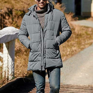 Chaqueta de Invierno MAGNUS WEARS de Primera Calidad, Larga, con Capucha de Piel Sintética, Transpirable, Talla Grande para Hombre, con Forro de Fibra de Bambú y Cierre de Cremallera - Product Image 3