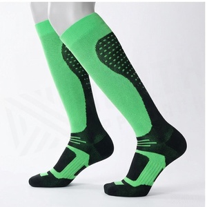 North Approach <b>Knee</b> <b>High</b> Running <b>Socks</b> Green Breathable Spandex Polyester Adult Summer Sports <b>Socks</b> - Product Image 3