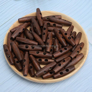 Handmade Rustic Wooden Coat <b>Toggles</b> Flatback Washable Fasteners with Oval Button Design Jacket Clothing Accessories - Product Image 4