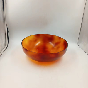 Frutero, Cesta para Ensaladas, Diseño Vintage de Resina Lucite con Efecto Carey, Estilo Postmoderno, Espacial, de Mediados de Siglo, Regency - Product Image 1