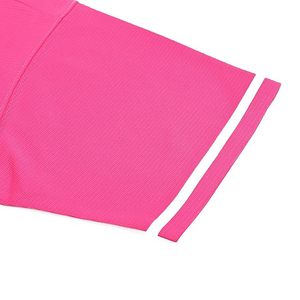 Maillot de baseball rose unisexe à manches courtes, boutonné sur le devant, anti-humidité, couleur unie, coupe régulière pour adulte, vêtements toutes saisons - Product Image 3