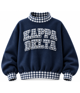 Wholesale Women’s Oversized <b>Mock</b> Neck Pullover Custom Embroidered Logo Soft Cotton Fleece Winter Streetwear Sweatshirt - Product Image 3