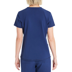 Unisex <b>Scrub</b> <b>Set</b> with V-neck Nursing Uniforms Woven Fabric Multiple Pockets Elasticized Waist - Product Image 5