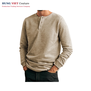 Fournisseur vietnamien prix direct surdimensionné Boxy Tee manches longues tissu tricoté terre cuite superposition tonale - Product Image 2