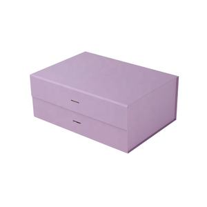 Wholesale <b>Large</b> Black Collapsible <b>Gift</b> <b>Box</b> <b>with</b> Magnetic Closure Flip Top and Decorative <b>Lid</b> Bulk Paper Foil Material - Product Image 4