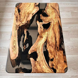 โต๊ะไม้ธรรมชาติขอบไม้ธรรมชาติเคลือบอีพ็อกซี่สีดำ Midnight River - Product Image 3