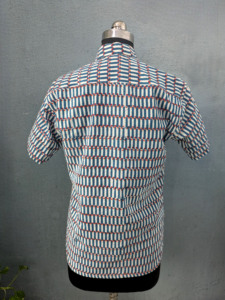 เสื้อเชิ้ตลำลองแขนสั้นลายทางสำหรับผู้ชายผ้าฝ้ายระบายอากาศได้ดีคอปกสไตล์ฤดูร้อน - Product Image 5