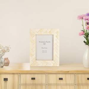 Cruiser’s Caché Braided Bone Picture or Photo <b>Frame</b>, 5X7 inches, Off White - Product Image 4