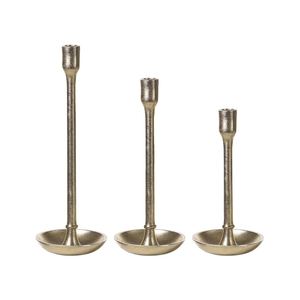 Nuevo candelabro clásico para decoración del hogar, portavelas con acabado dorado, aluminio fundido, hecho a mano, personalizado, S/3 - Product Image 1