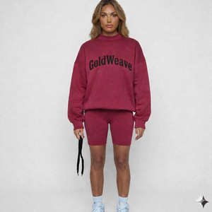 Sweat-shirt à col montant en molleton de coton, coupe essentielle, pull oversize, chaud pour l'hiver, style streetwear décontracté, haut de style basique - Product Image 1