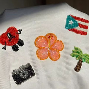 Top de Moda para Mujer con Bordado de Cuentas Estilo Boho, Top de Noche Moderno con Cuentas Bordadas - Product Image 1