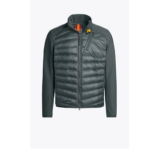 Chaqueta Acolchada para Hombre, Color Gris Claro, Cuello Alto, Cierre de Cremallera, Estilo Casual, Resistente al Viento, Corte Regular - Product Image 5