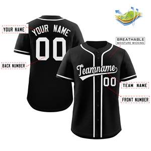 Maillot de baseball unisexe personnalisable, léger, confortable, antibactérien, à séchage rapide, de haute qualité, col en V, manches courtes - Product Image 4