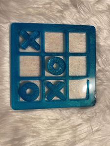 Molde de silicona rosa de resina orgánica con patrón en forma de X y O para Tic Tac Toe (Tres en Raya) y Juego de Mesa DIY de Resina - Product Image 2
