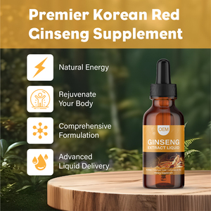 Chất lỏng nhân sâm OEM tự nhiên Tonic ít mệt mỏi Panax <span class=keywords><strong>Ginseng</strong></span> chiết xuất từ rễ giọt chế độ ăn uống bổ sung <span class=keywords><strong>GMP</strong></span> nhà máy - Product Image 4