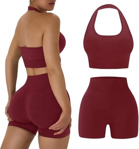 Latest Design Crystal Logo Custom Plus Size Lightweight Seamless High Support Two <b>Piece</b> Set <b>Women</b> Yoga High Waisted Legging <b>Suit</b> - Product Image 1