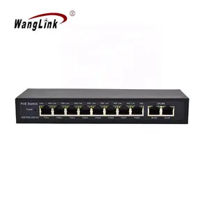 Wanglink IEE803.3af/at Full gigabit 10 Port With 8 POE Port 120W Power Supply Ethernet PoE Switch