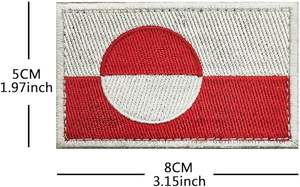 2 Parches Bordados de la Bandera de Groenlandia, Apliques Tácticos para Coser, Emblemas con Gancho para Hombro - Product Image 2