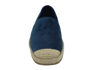 Mocassins en toile bleu marine à bout carré, légers, respirants, avec semelle intermédiaire en EVA, style espadrille, pour toutes les saisons - Product Image 2