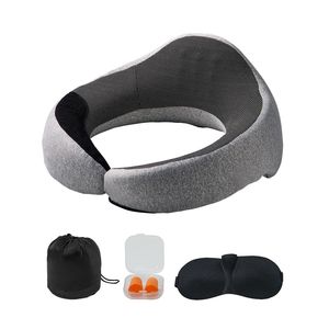 Cuscino da Viaggio a Doppio Strato con Supporto 3D, Rotazione Flessibile a 360 Gradi, Schiuma Memory Migliorata, Logo Personalizzabile Stampato - Product Image 1