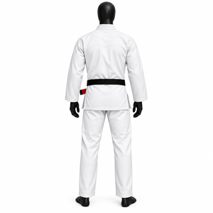 Uniforme de Karate Blanco para Hombre, 100% Algodón, Transpirable, Corte Regular, Ropa de Artes Marciales para Adultos, Cinturón Negro Incluido, Kimono de BJJ - Product Image 3