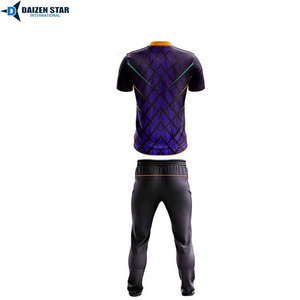 Men's Color Blocking cricket uniform Set Quick Dry Polyester Track Pants Side Stripe Design Regular Fit All Seasons - Product Image 3