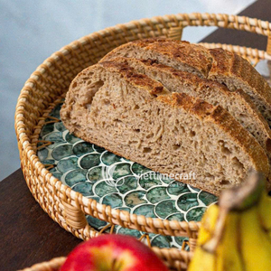 ถาดโมเสกฝังลายเปลือกหอยมุก ถาดเสิร์ฟหวายทำมือ - Product Image 4