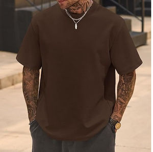 Camiseta Deportiva Extra Grande OEM, Elástica, de Algodón y Spandex, Lisa, para Entrenamiento, Holgada, Personalizada, para Fitness Muscular, Ajustada, para Hombre - Product Image 5