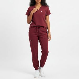 Woven Nurse <b>Scrubs</b> <b>Set</b> Unisex Medical Workwear for Hospital Staff and Daily Wear Comfortable High Quality <b>Scrub</b> Suits - Product Image 4