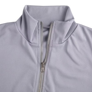 Ensemble de survêtement sportif gris et orange pour femme, manches longues, fermeture éclair, deux pièces, tenue de sport toutes saisons - Product Image 6