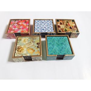 Posavasos Impresos de MDF con Acabado Vibrante, Resistentes a la Humedad, Protección para Mesa de Comedor, Cocina, Decoración para Café, Tapetes de Esmalte - Product Image 2