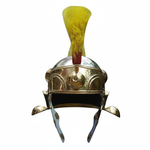 หมวกนักรบเทมพลาร์ยุคกลาง หมวกเกราะนักรบเทมพลาร์ ของตกแต่งบ้านและสำนักงานทำจากโลหะเหล็กโบราณ - Product Image 2