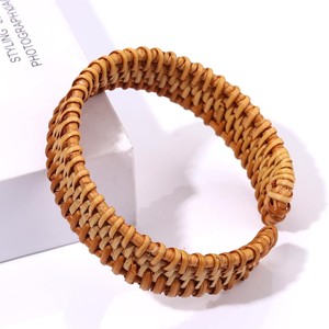 Pulseras de moda a precio económico, brazaletes de ratán, pulseras tejidas a mano, venta al por mayor. - Product Image 3