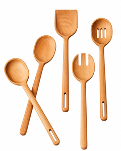 Wholesale Wooden <b>Cooking</b> Spoons <b>Set</b> Natural Wood Kitchen <b>Utensils</b> <b>Cooking</b> Spatula Ladle Turner Bulk Kitchenware Supply - Product Image 1